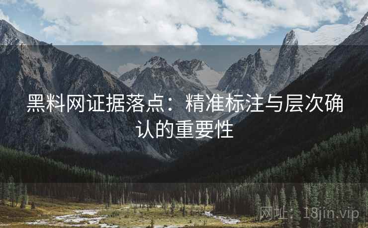 黑料网证据落点:精准标注与层次确认的重要性 黑料网证据落点:精准标注与层次确认的重要性